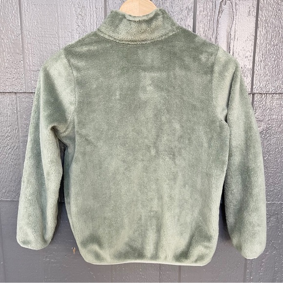 VOLCOM GIRLS PHEELIN PHUZZY ZIP FLEECE - LIGHT ARMY SAGE GREEN WARM JACKET - Picture 6 of 8